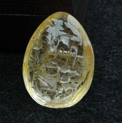 匠心雕琢·福运随身——探秘东海县温泉镇福晶祥水晶制品厂【发晶手雕如意挂坠 编号28178】